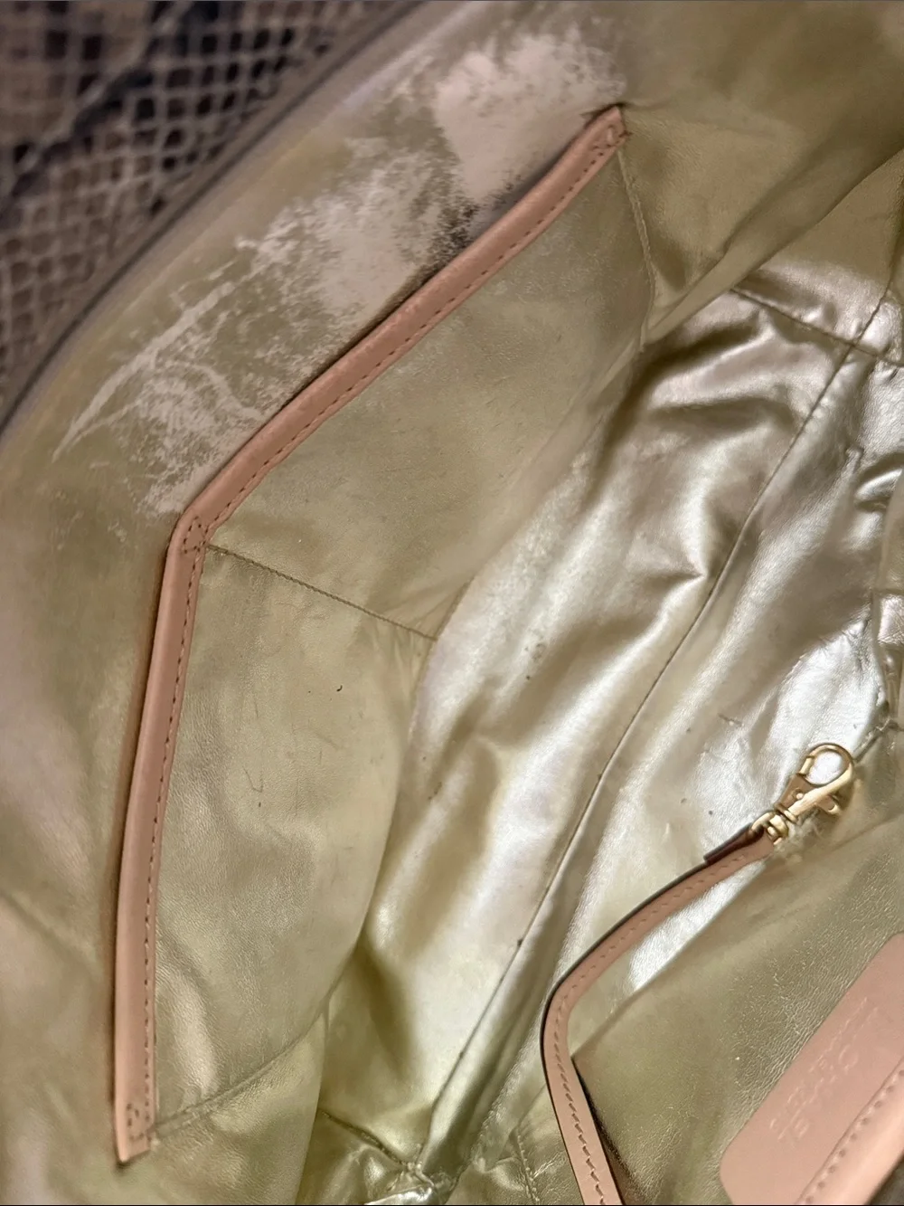 Michael Kors Snake-Print Tote in Beige and Taupe